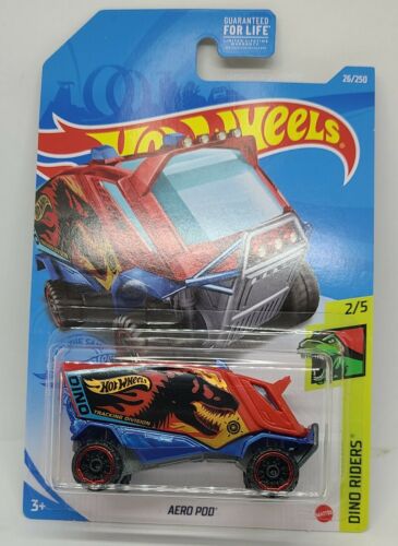 2021 Hot Wheels Aero Pod #26/250 Orange Dino Riders #2/5 Toy Car